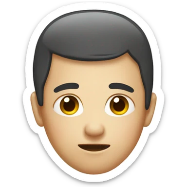 a forehead with acne on it sticker