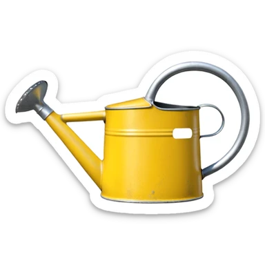 Yellow garden watering can sticker