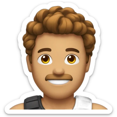 Mec cheveux bruns qui est musclé sticker