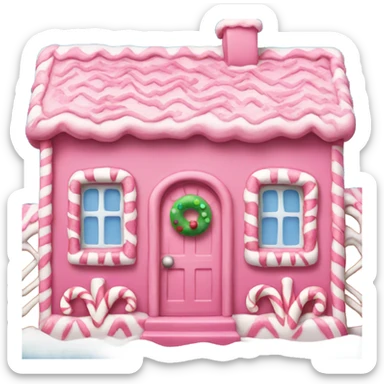pink gingerbread house sticker