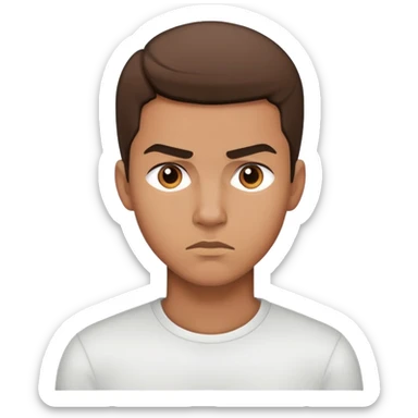 Young man, determined and serious sticker