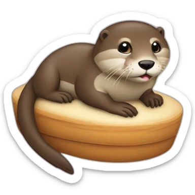 Une loutre sur un canapé sticker