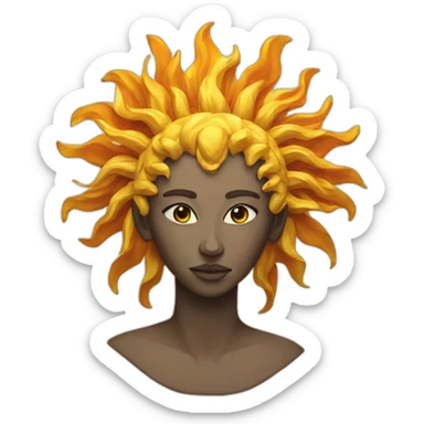 sun god nika sticker