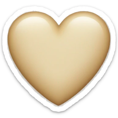 beige heart sticker