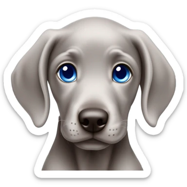 Weimaraner, 5 months old, with blue eyes. sticker