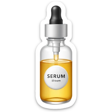 serum skincare avec ecriture sticker