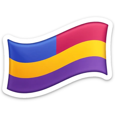 A horizontal flag w sticker