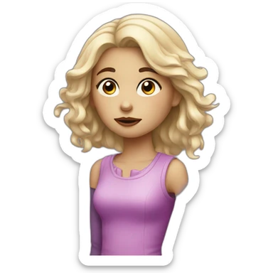 melancholy party girl sticker