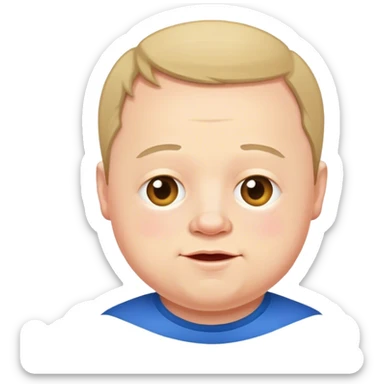 Down syndrome white guy sticker