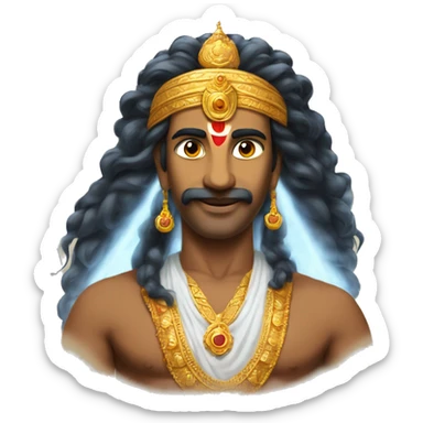 Vishnu with vaishnva thilak on his forehead  sticker