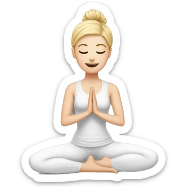 white girl yoga sticker