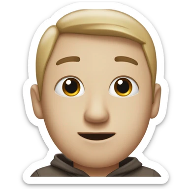 Überraschter Emoji mit einem zuckenden bzw halb geschlossenen Auge und leicht erhöhten Mundwinkeln sticker