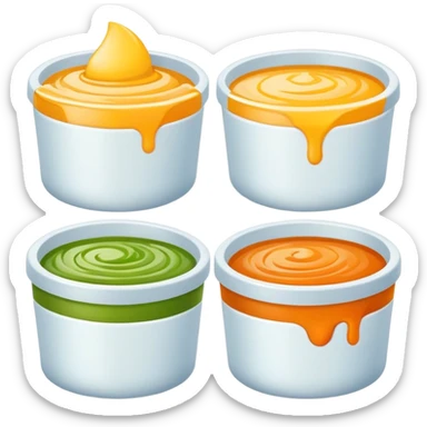 I want you to create a image that shows a dip that has another dip below with another dip below up to four times. Each dip must be deeper than previous one. sticker