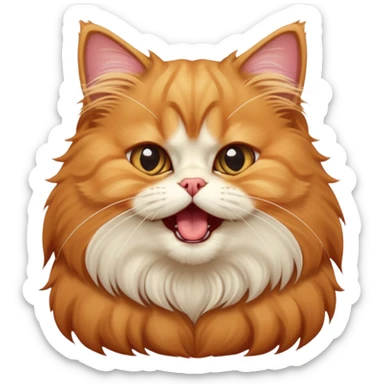 cinematic-adorable-big-eyed-fluffy-ginger-persian-cat-portrait-emoji,-head-tilted-playfully-with-a-cute,-exaggerated-yawn,-fluffy-ginger,-simplified-yet-irresistibly-cute-features sticker
