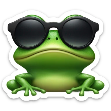 🐸 with sunglasses  sticker