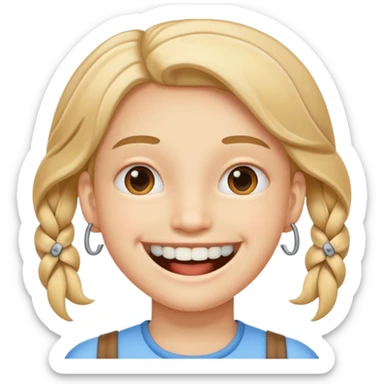 Smile whith braces  sticker