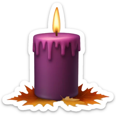 fall candle sticker
