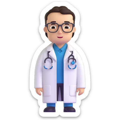 doctor with lab coat sticker