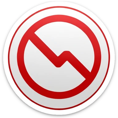 no entry sign with red circle and line sticker