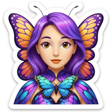the miss  pageant butterfly lady sticker