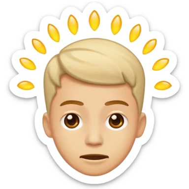 Person shaking their head yes sticker