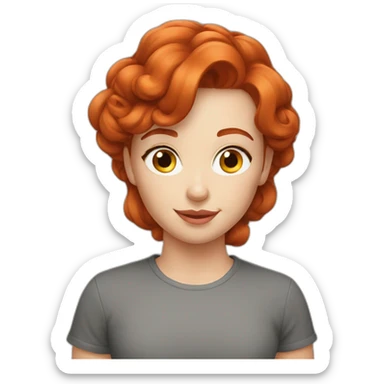 the most beautiful redhead in the world sticker