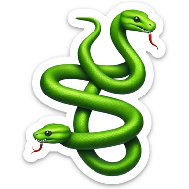Symbol of pharmacy: the snake surrounding a green cross. sticker