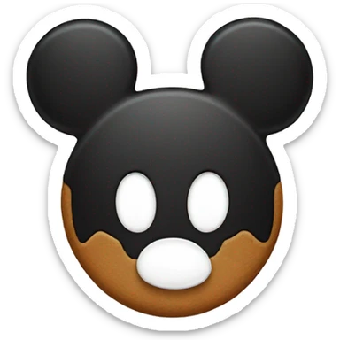 gingerbread cookie wearing mickey mouse ears sticker