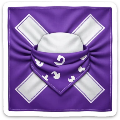 purple "plus" emoji bandana  sticker