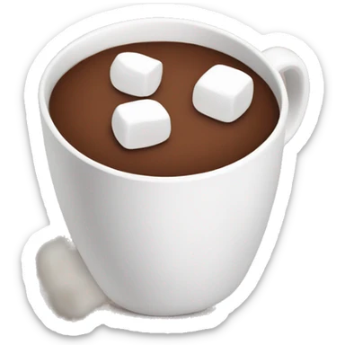 Cup of cocoa with marshmallows sticker