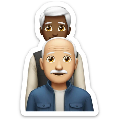 boys with an old man sticker