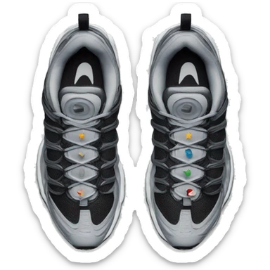 Nike tn color difuminado gris y negro  sticker