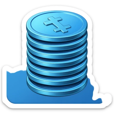 blue coins credit pack sticker