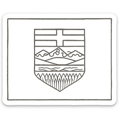 Alberta flag sticker