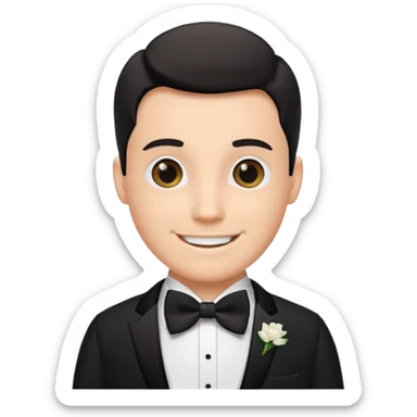 gay man groom sticker