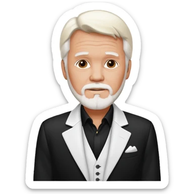 Kenny Rogers with white suit jacket sticker
