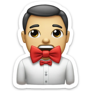 crying bowtie emoji sticker
