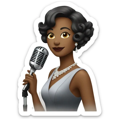 Elegant Jazz singer  sticker