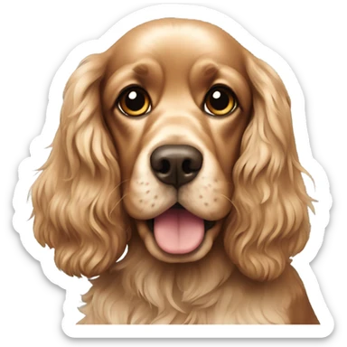 sitting cocker spaniel sticker