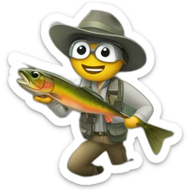Fly fishing sticker