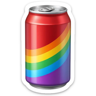 Bi-sexual flag-  coke can sticker
