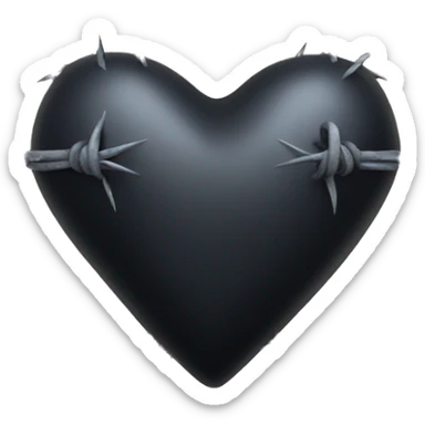 gothic heart with barbed wire sticker