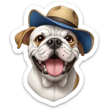Bulldog de boné sticker