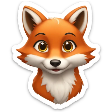 flirtatious loving fox sticker