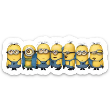Minions in line sticker