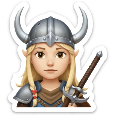 girl viking sticker