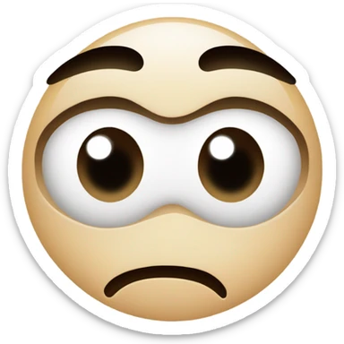 Smiling face looking tired with black bags under the eyes sticker