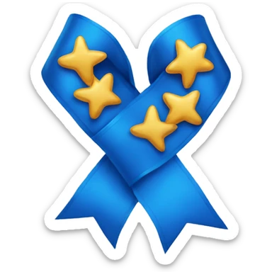 Blue ribbon emoji sticker