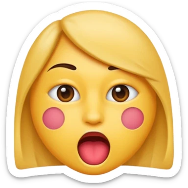emoji de 'shh', cara haciendo el gesto de silencio con el dedo sobre la boca, expresión de pedir silencio, estilo emoji clásico sticker