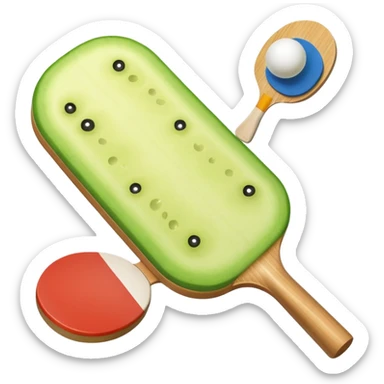 🥒+🏓 sticker